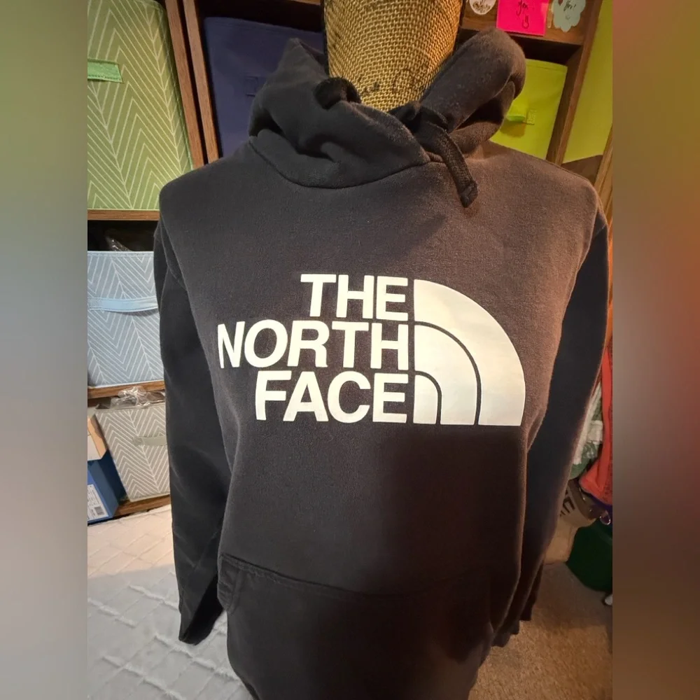 The North Face Men's Black and White Logo Hoodie